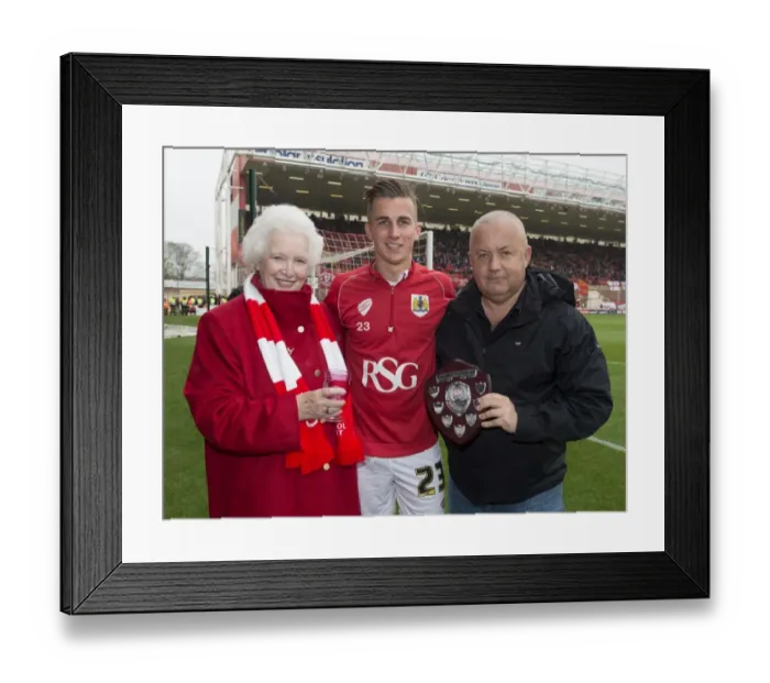 Framed Print : Bristol City's Joe Bryan Receives Young Player Award vs. Walsall, May 2015 Framed Print : Bristol City's Joe Bryan Receives Young Player Award vs. Walsall, May 2015