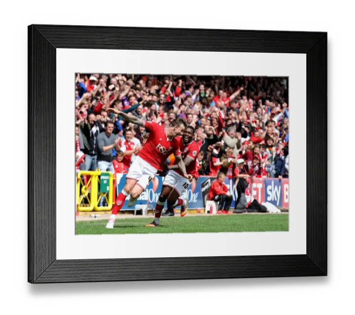 Framed Print : Aden Flint and Jay Emmanuel-Thomas: A Celebratory Moment for Bristol City in Sky Bet League One (May 2015) Framed Print : Aden Flint and Jay Emmanuel-Thomas: A Celebratory Moment for Bristol City in Sky Bet League One (May 2015)