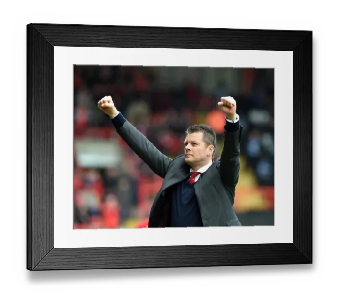 Framed Print : Steve Cotterill's Triumph: Bristol City Clinch League One Victory