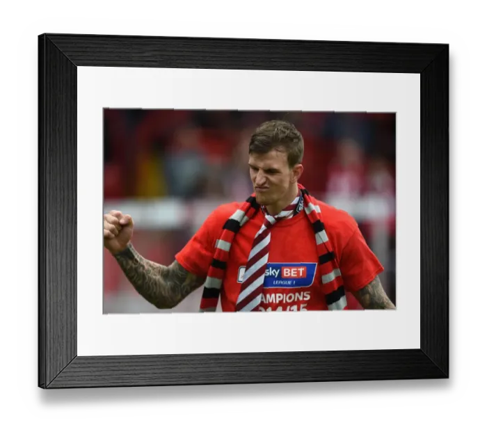 Framed Print : Aden Flint in Action: Bristol City vs Walsall, Sky Bet League One, May 2015