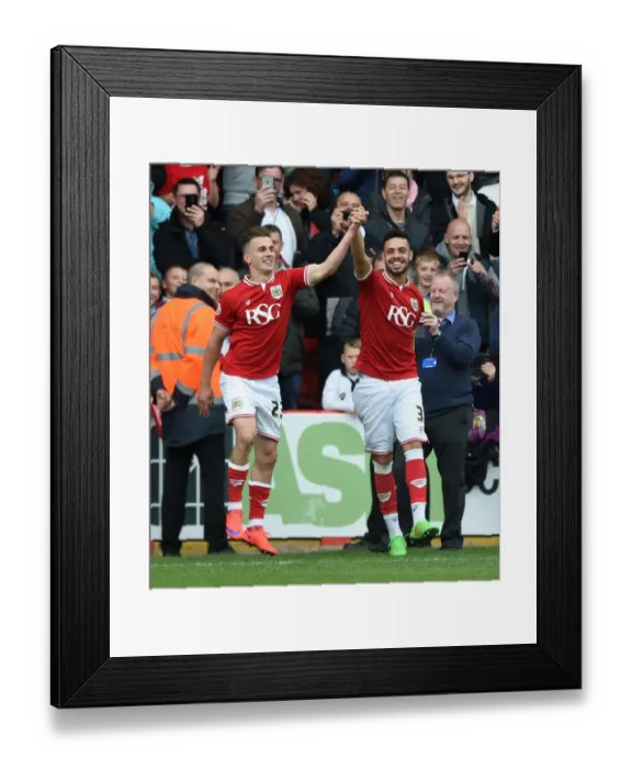 Framed Print : Bristol City's Bryan and Williams in Action Against Walsall, Sky Bet League One, May 2015