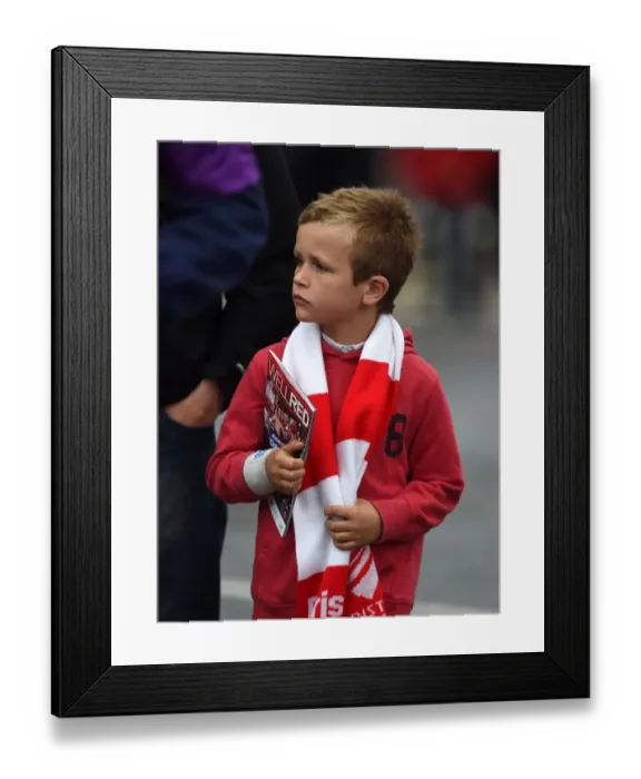 Framed Print : Young Fan Arrives at Ashton Gate for Bristol City vs. Walsall (3 May 2015) Framed Print : Young Fan Arrives at Ashton Gate for Bristol City vs. Walsall (3 May 2015)