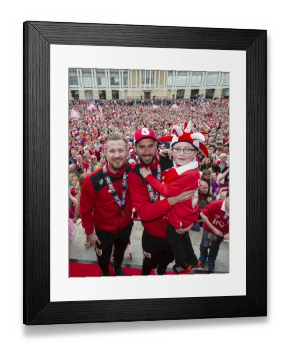 Framed Print : Thousands Gather for Memorable Bristol City Celebration with Wade Elliott, Greg Cunningham, and Oskar Framed Print : Thousands Gather for Memorable Bristol City Celebration with Wade Elliott, Greg Cunningham, and Oskar