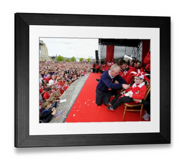 Framed Print : Thousands Gather for Bristol City Celebration: Oskar Pycroft, Supporter of the Year, Speaks to the Crowd Framed Print : Thousands Gather for Bristol City Celebration: Oskar Pycroft, Supporter of the Year, Speaks to the Crowd