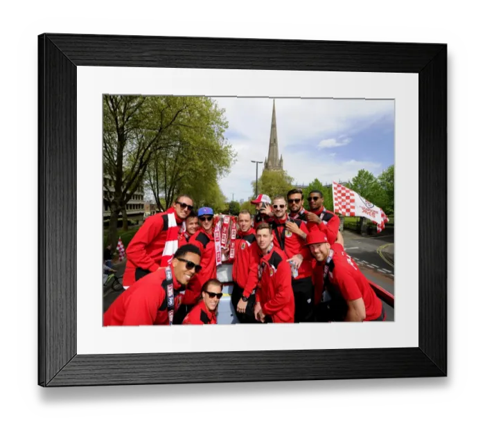 Framed Print : Bristol City Champions: Victory Parade on Open Top Bus - May 2015 Framed Print : Bristol City Champions: Victory Parade on Open Top Bus - May 2015