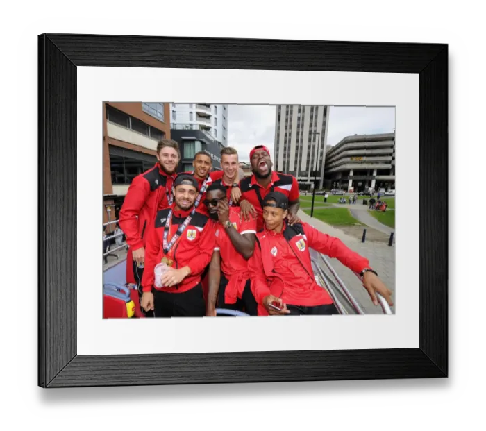 Framed Print : Bristol City FC: Champions Bus Parade - Celebrating Glory on Top of the Bus (Joe Meredith / JMP, 04.05.2015) Framed Print : Bristol City FC: Champions Bus Parade - Celebrating Glory on Top of the Bus (Joe Meredith / JMP, 04.05.2015)
