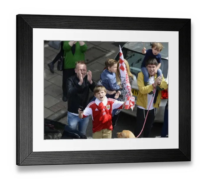 Framed Print : Thousands Gather for Unforgettable Welcome Home Celebration for Bristol City FC Framed Print : Thousands Gather for Unforgettable Welcome Home Celebration for Bristol City FC