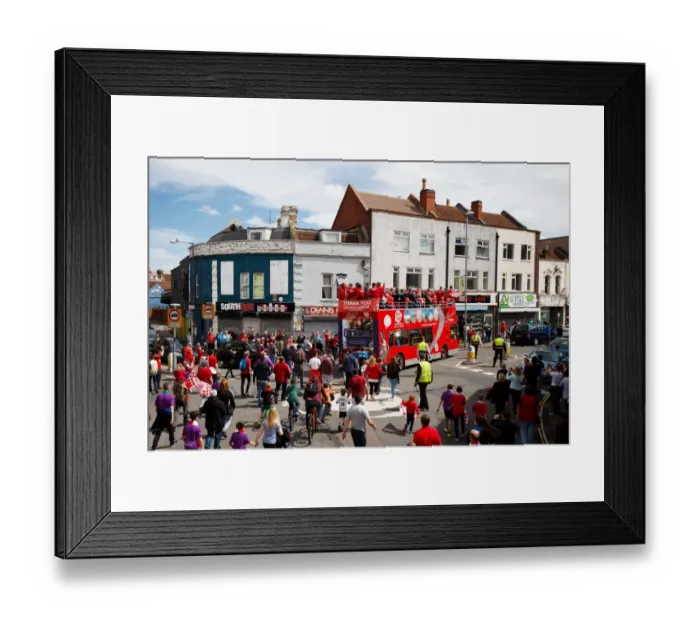 Framed Print : Bristol City: Champions League 1 & Johnstones Paint Trophy Victory Parade - The Championship Promotion Tour Framed Print : Bristol City: Champions League 1 & Johnstones Paint Trophy Victory Parade - The Championship Promotion Tour