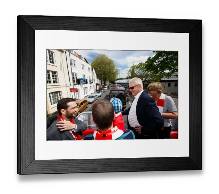 Framed Print : Champions Triumph: Steve Lansdown Celebrates Promotion with Bristol City FC Framed Print : Champions Triumph: Steve Lansdown Celebrates Promotion with Bristol City FC