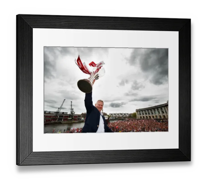 Framed Print : Champions Triumph: Throngs Gather for Bristol City FC Open Top Bus Parade Framed Print : Champions Triumph: Throngs Gather for Bristol City FC Open Top Bus Parade
