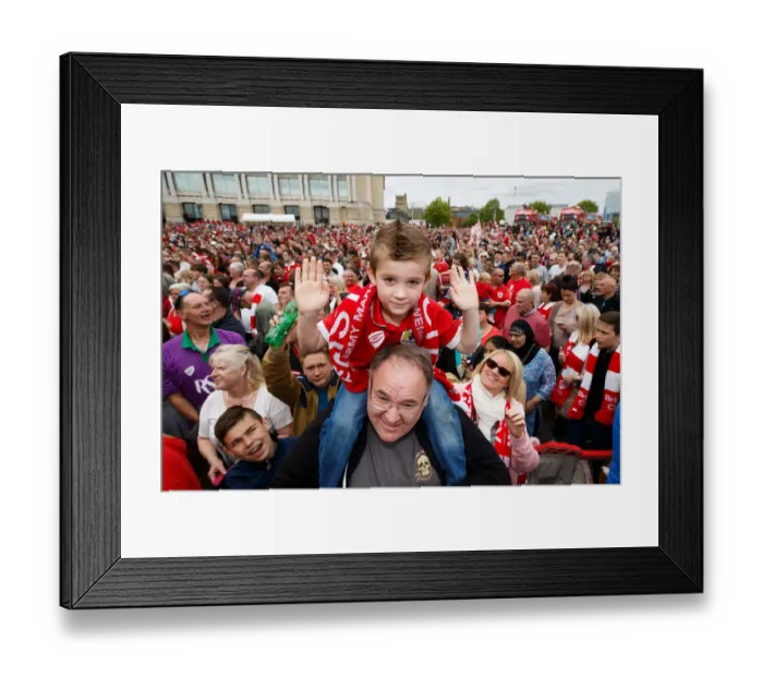 Framed Print : Thousands Rejoice: Bristol City's Championship Promotion Parade - A Sea of Celebration Framed Print : Thousands Rejoice: Bristol City's Championship Promotion Parade - A Sea of Celebration