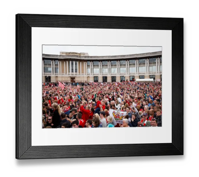Framed Print : Thousands Celebrate: Bristol City's Double Title Win and Promotion Parade Framed Print : Thousands Celebrate: Bristol City's Double Title Win and Promotion Parade