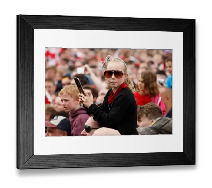 Framed Print : Thousands Rejoice: Bristol City's Championship Promotion Parade - A Sea of Celebration