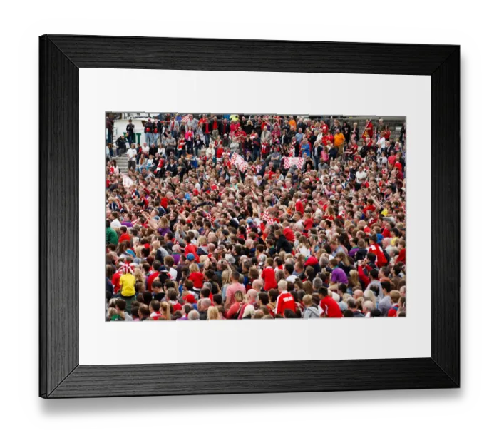 Framed Print : Bristol City's Double Title Victory: Thousands Celebrate at the Open Top Bus Parade Framed Print : Bristol City's Double Title Victory: Thousands Celebrate at the Open Top Bus Parade