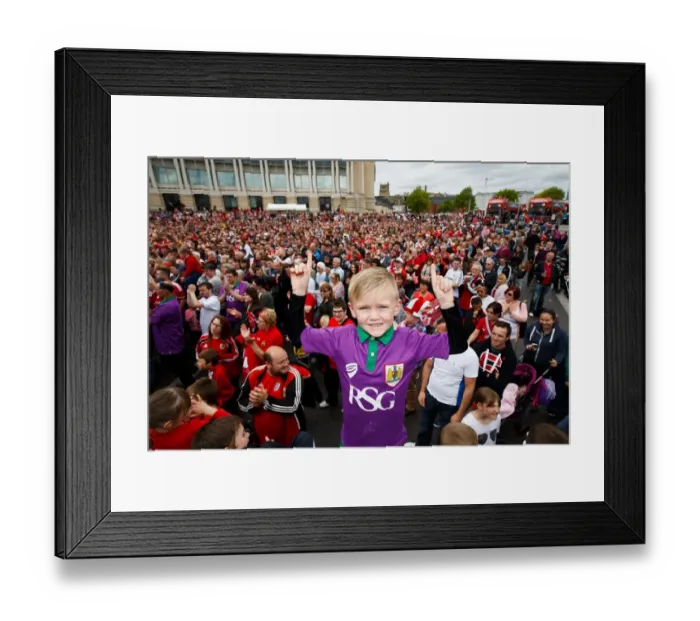 Framed Print : Thousands of Ecstatic Fans Pack Lloyds Amphitheatre for Bristol City's Championship Promotion Parade