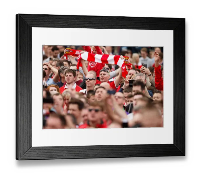 Framed Print : Thousands of Ecstatic Bristol City Fans Pack Lloyds Amphitheatre for Championship Promotion Parade Framed Print : Thousands of Ecstatic Bristol City Fans Pack Lloyds Amphitheatre for Championship Promotion Parade