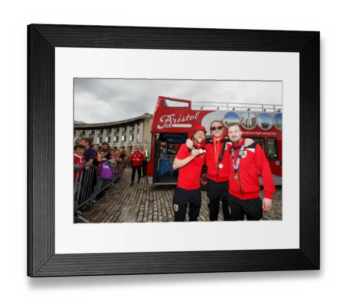 Framed Print : Bristol City Champions: Wagstaff, Ayling, and Elliott's Triumphant Bus Parade - Celebrating League 1 and Johnstones Paint Trophy Titles Framed Print : Bristol City Champions: Wagstaff, Ayling, and Elliott's Triumphant Bus Parade - Celebrating League 1 and Johnstones Paint Trophy Titles