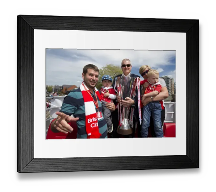Framed Print : Bristol City FC: Champions Tour - Jon and Steve's Victory Ride (May 2015) Framed Print : Bristol City FC: Champions Tour - Jon and Steve's Victory Ride (May 2015)