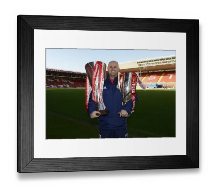 Framed Print : Bristol City Academy: Double Trophy Victory Celebration at Ashton Gate Stadium (May 2015)