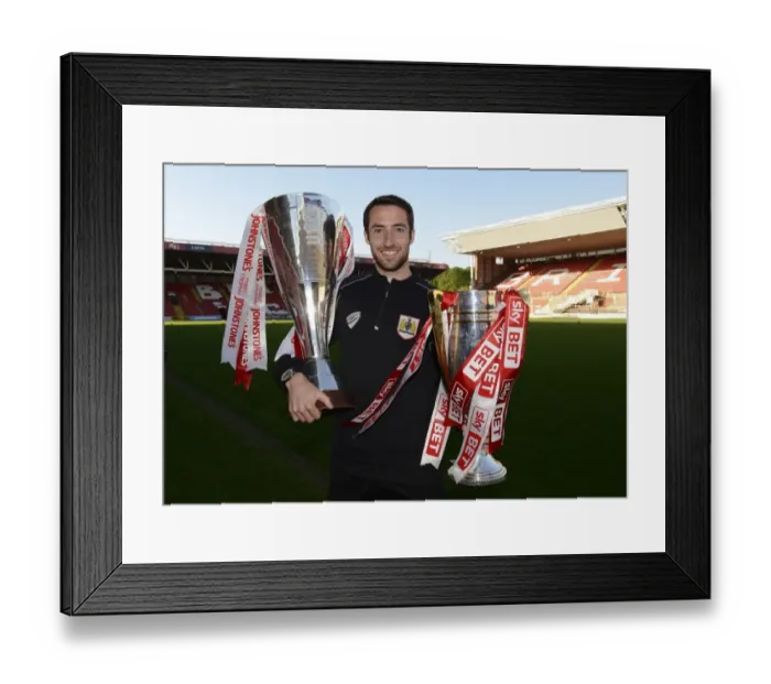 Framed Print : Bristol City Academy: Double Trophy Victory Celebration at Ashton Gate Stadium