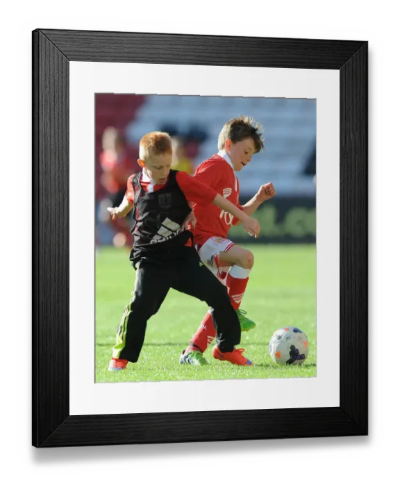 Framed Print : Bristol City Football Club: Training at Ashton Gate Stadium, May 2015 - Football Practice Sessions (Bristol City Academy)