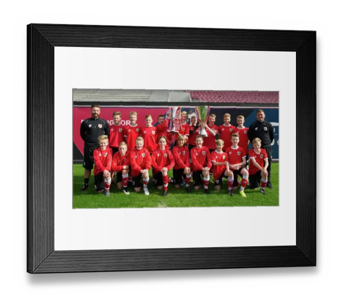 Framed Print : Bristol City Academy: Double Trophy Victory Celebration (Johnstones Paint and Sky Bet League One)