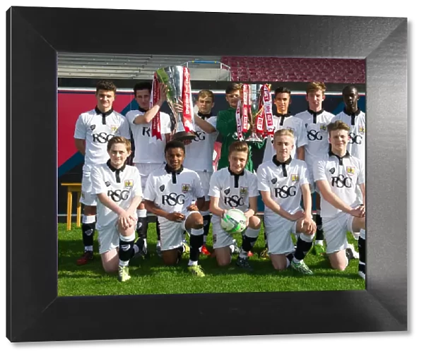 Bristol City Academy Players Triumph: Celebrating Johnstones Paint and Sky Bet League One Trophies