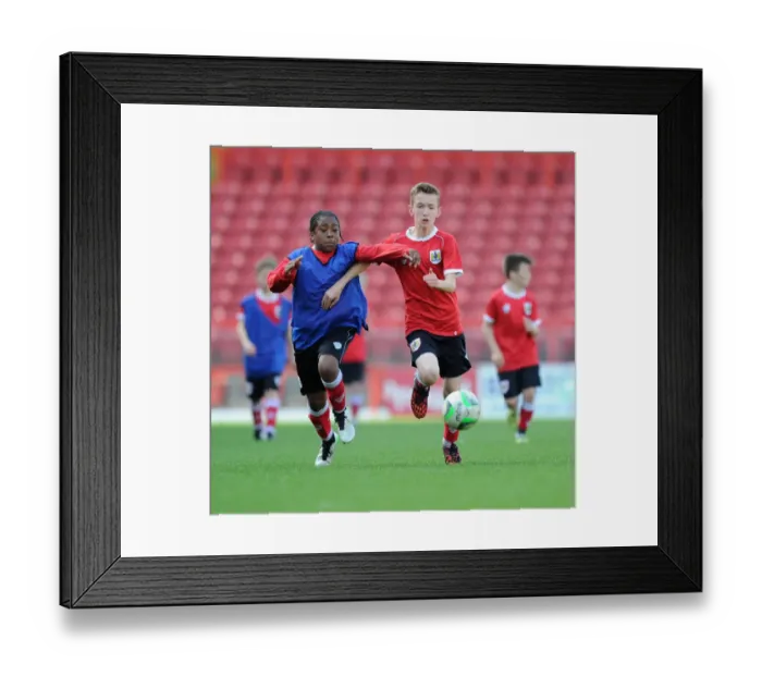 Framed Print : Bristol City Academy Players Train at Ashton Gate Stadium Framed Print : Bristol City Academy Players Train at Ashton Gate Stadium