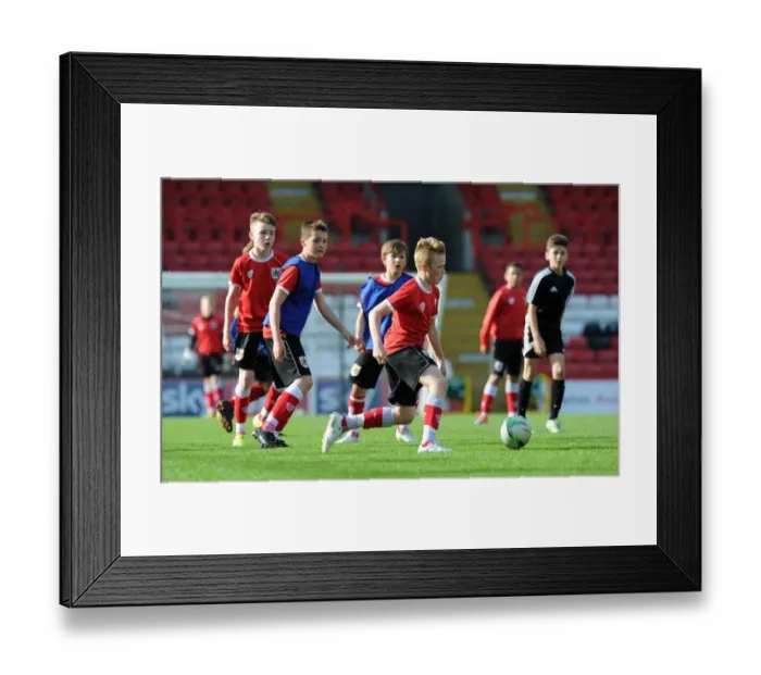 Framed Print : Bristol City Academy Players Train at Ashton Gate Stadium