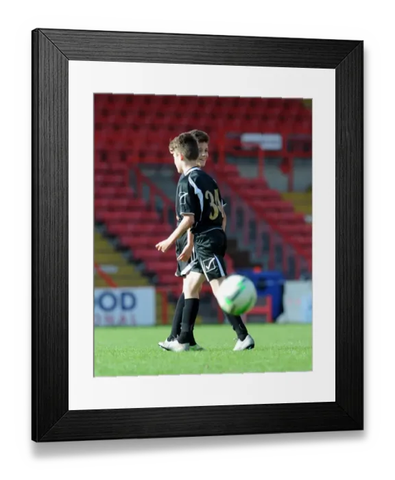 Framed Print : Bristol City Academy Players Train at Ashton Gate Stadium