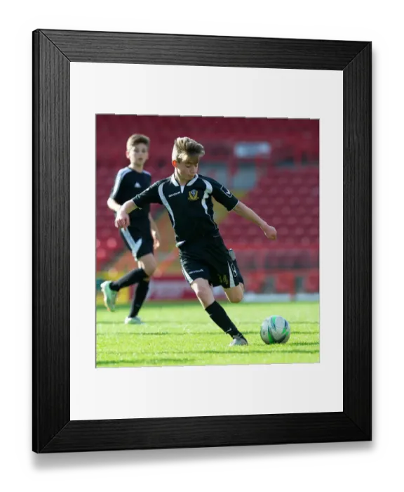 Framed Print : Bristol City Academy Players Train at Ashton Gate Stadium