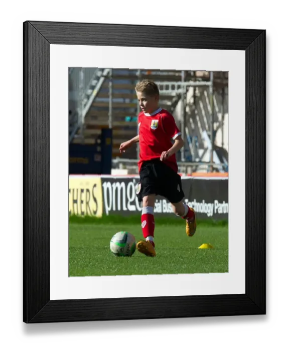 Framed Print : Bristol City Academy Players Train at Ashton Gate Stadium