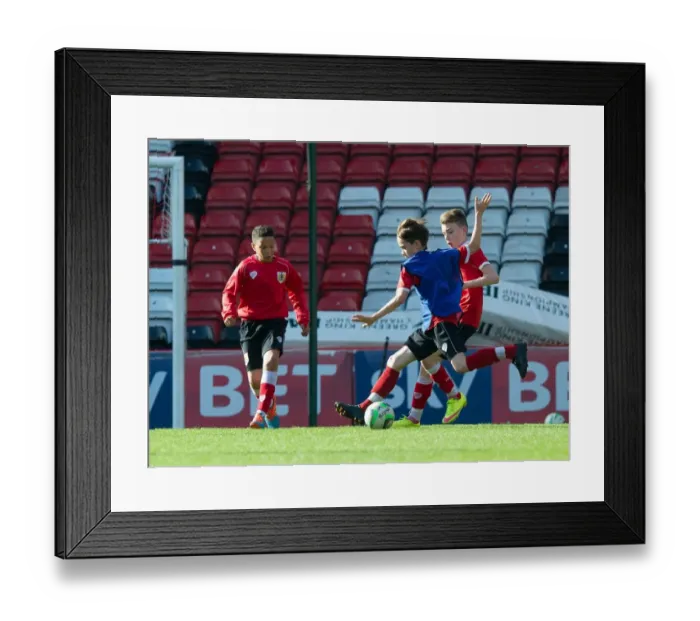 Framed Print : Bristol City Academy Players Train at Ashton Gate Stadium