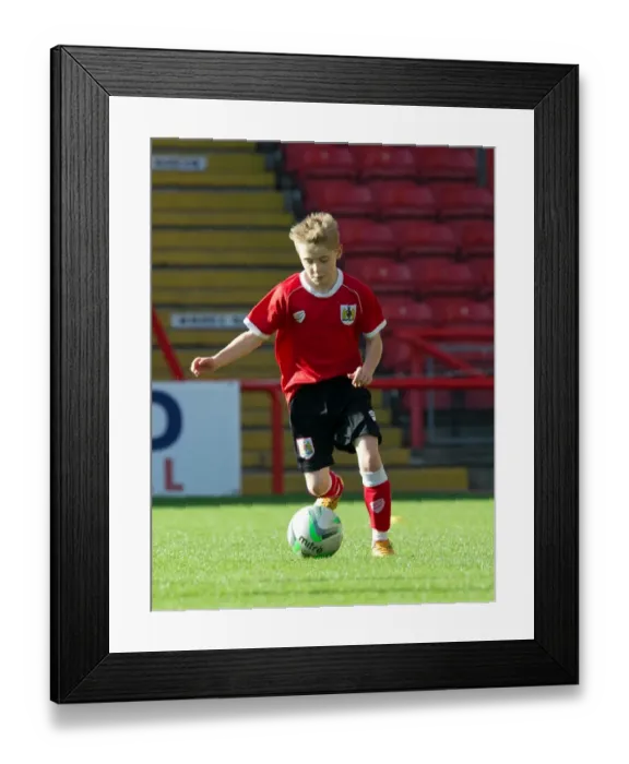 Framed Print : Bristol City Academy Players Train at Ashton Gate Stadium