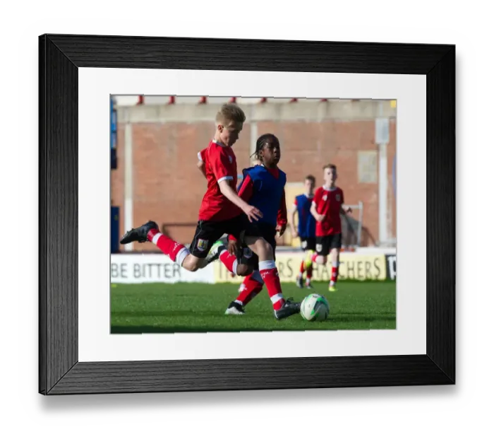 Framed Print : Bristol City Academy Players Train at Ashton Gate Stadium