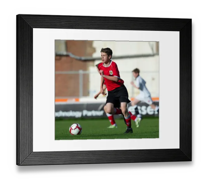 Framed Print : Bristol City Academy Players Train at Ashton Gate Stadium