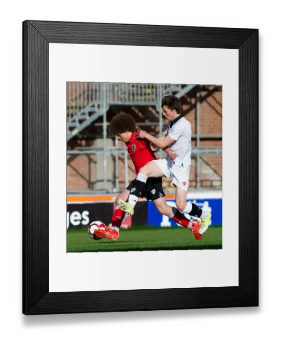 Framed Print : Bristol City Academy Players Train at Ashton Gate Stadium