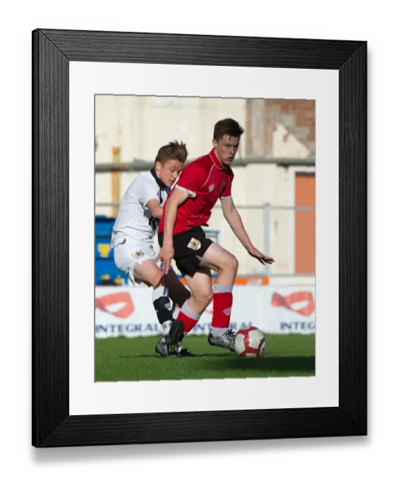 Framed Print : Bristol City Academy Players Train at Ashton Gate Stadium