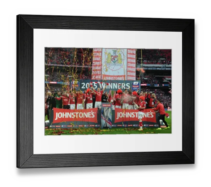 Framed Print : Bristol City Celebrates JPT Victory: Champions Lift Trophy at Wembley Stadium Framed Print : Bristol City Celebrates JPT Victory: Champions Lift Trophy at Wembley Stadium
