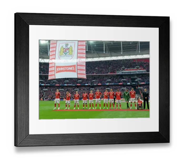 Framed Print : Bristol City Football Club at the Johnstone's Paint Trophy Final, Wembley Stadium (vs Walsall), 2015