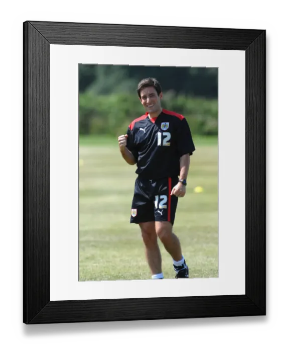 Framed Print : Bristol City First Team: Pre-Season Training 08-09 - Gearing Up for the New Season