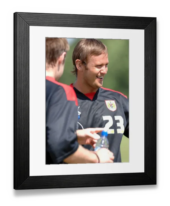 Framed Print : Bristol City First Team: Pre-Season Training 08-09 - Gearing Up for Season Eight-Nine