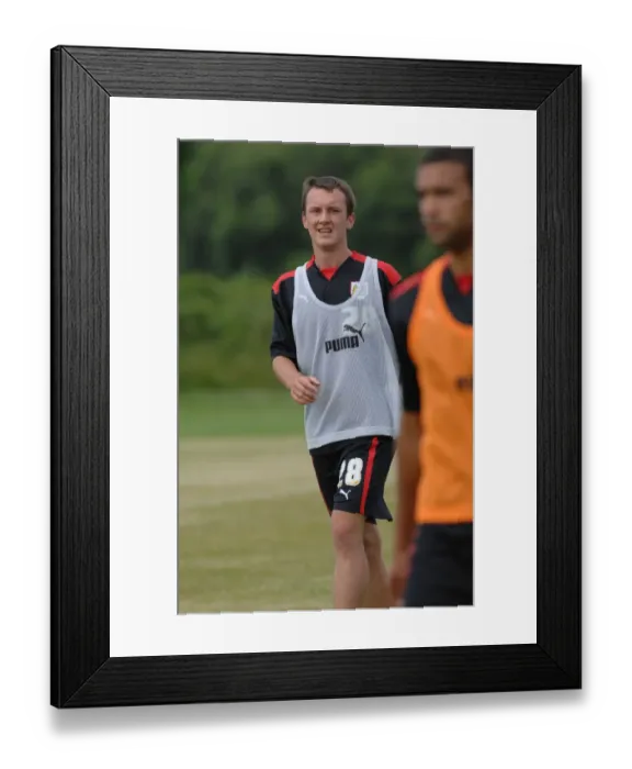 Framed Print : Bristol City First Team: Gearing Up for the 08-09 Season - Pre-Season Training