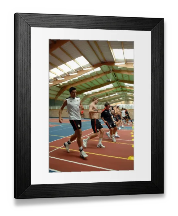 Framed Print : Bristol City First Team: Pre-Season Training 08-09 - Gearing Up for Season Eight-Nine