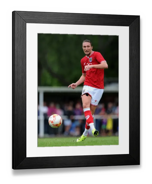 Framed Print : Bristol City's Luke Ayling in Pre-Season Action at Brislington Stadium (July 2015)