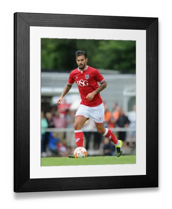 Framed Print : Marlon Pack in Action: Bristol City vs. Keynsham, Pre-Season Friendly, 2015