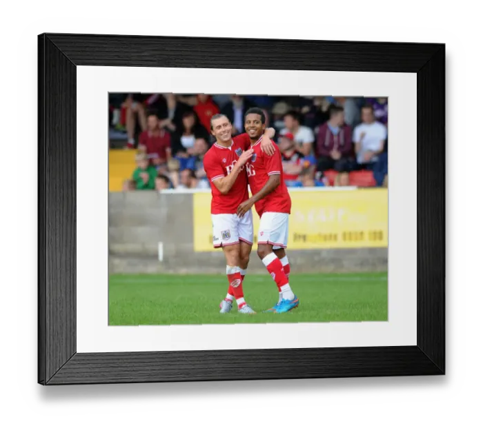 Framed Print : Bristol City: Korey Smith and Luke Freeman Celebrate Goal in Pre-Season Friendly Framed Print : Bristol City: Korey Smith and Luke Freeman Celebrate Goal in Pre-Season Friendly