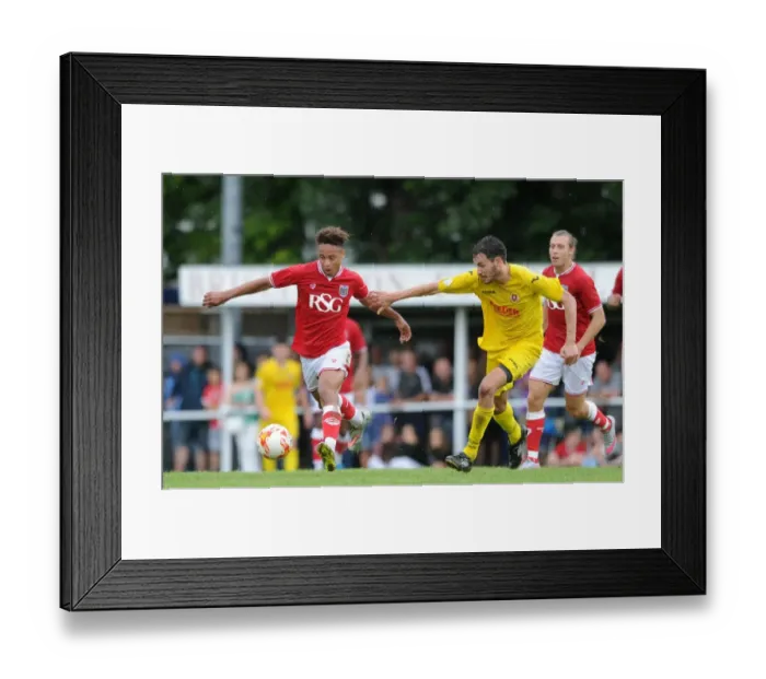 Framed Print : Bristol City FC: Bobby Reid vs Jason Llama - Intense Pre-Season Clash at Brislington Stadium (July 2015) Framed Print : Bristol City FC: Bobby Reid vs Jason Llama - Intense Pre-Season Clash at Brislington Stadium (July 2015)
