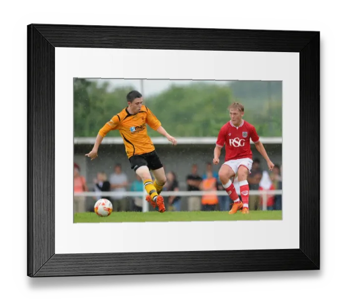 Framed Print : Bristol City Football Club vs Keynsham Town: Jake Andrews in Action at Brislington Stadium (Pre-Season Friendly, 2015) Framed Print : Bristol City Football Club vs Keynsham Town: Jake Andrews in Action at Brislington Stadium (Pre-Season Friendly, 2015)