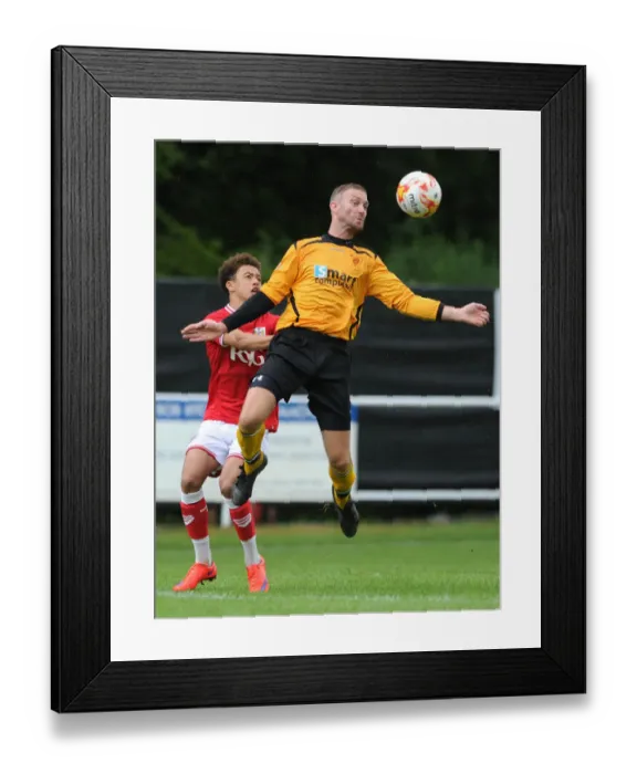 Framed Print : Bristol City FC: Ash Harper in Action at Pre-Season Friendly, July 2015